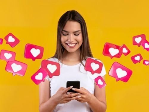 People using social media apps on smartphones