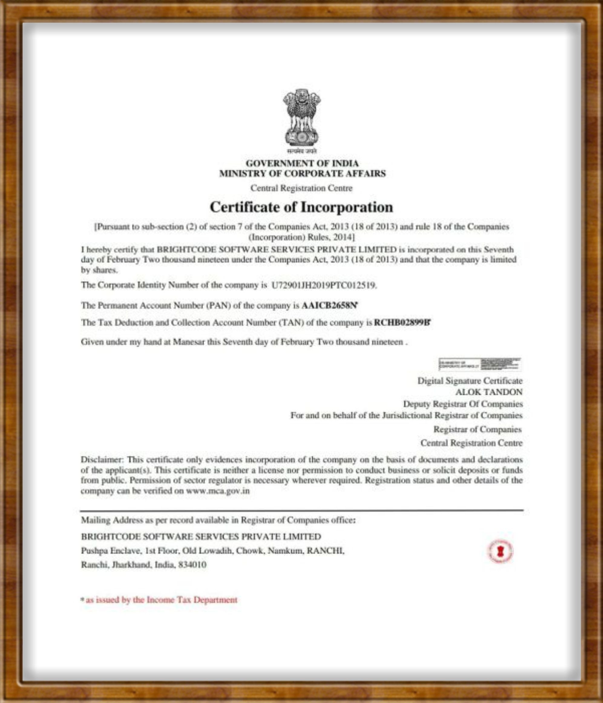 Certificate 3